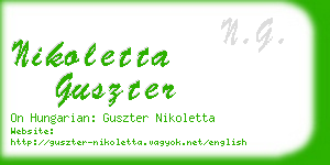 nikoletta guszter business card